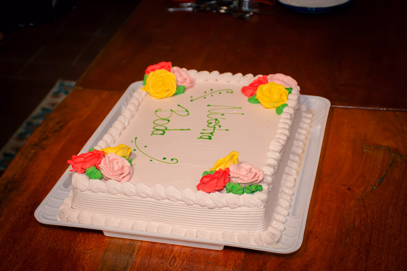 Detalle de pastel de boda